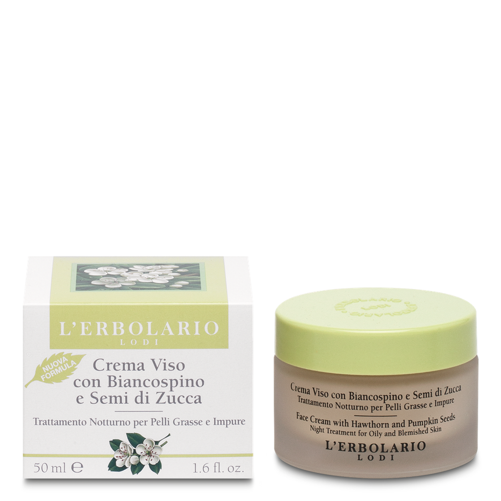 Crema da Notte per Pelli Impure con Biancospino e Semi di Zucca 50ml