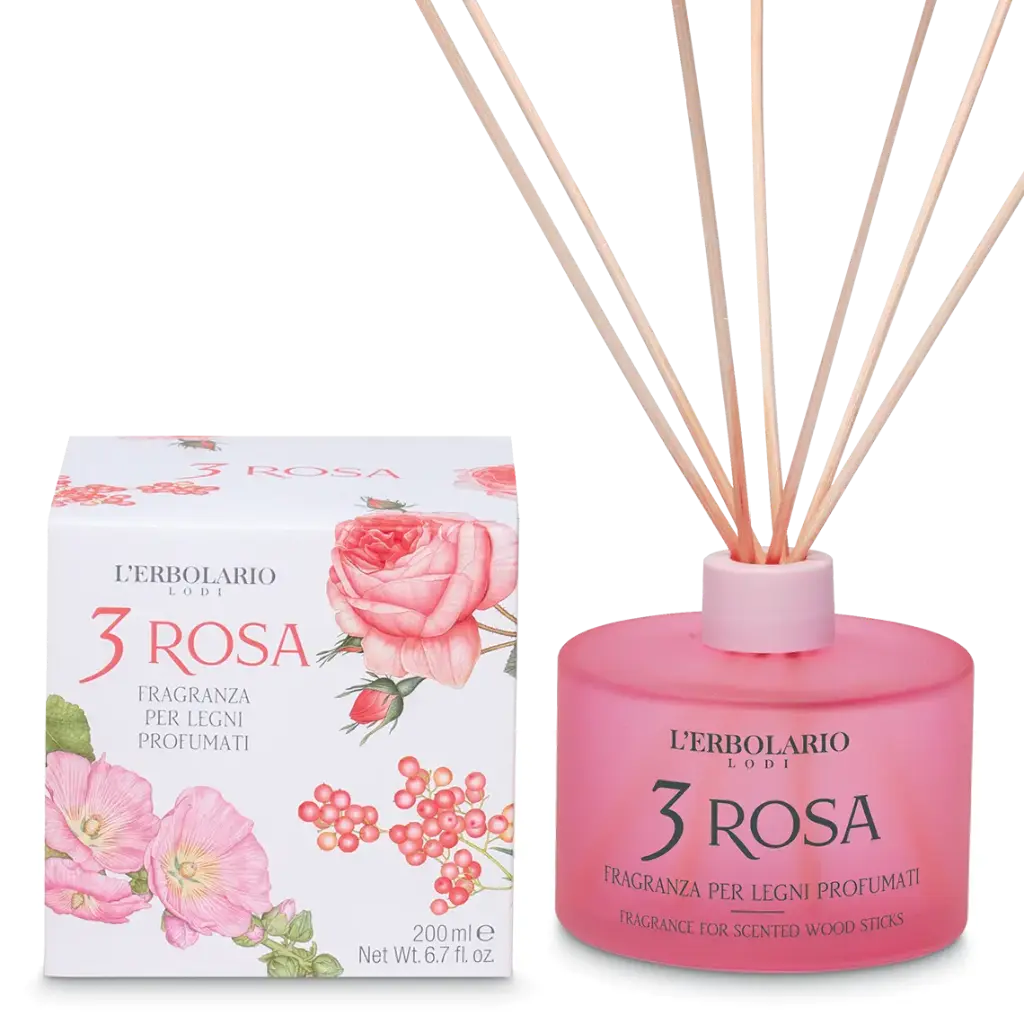 3 Rosa Fragranza per Legni Profumati 200ml