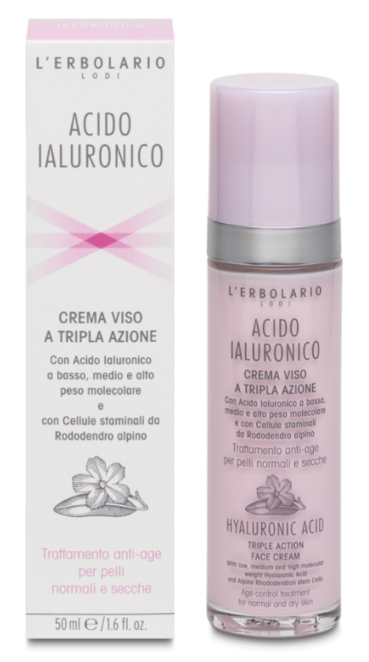 Acido Ialuronico Crema Viso per Pelli Normali e Secche 50ml