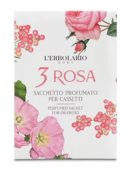 3 Rosa Sacchetto Profumato per Cassetti
