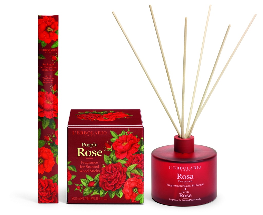 Rosa Purpurea Fragranza per Legni Profumati 200ml