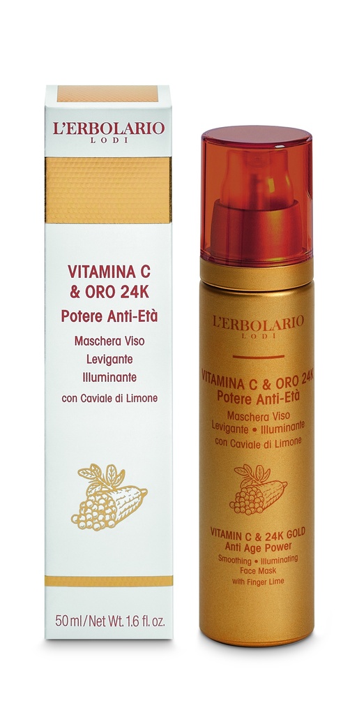 Vitamina C & ORO 24K Maschera Viso 50ml