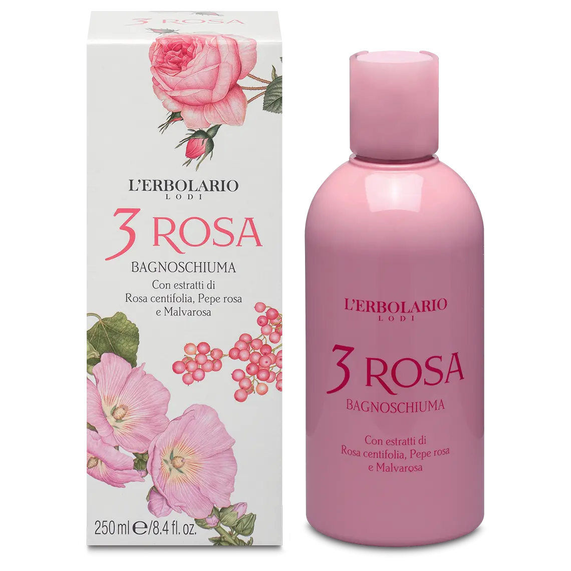 [036.346] 3 Rosa Bagnoschiuma 250ml