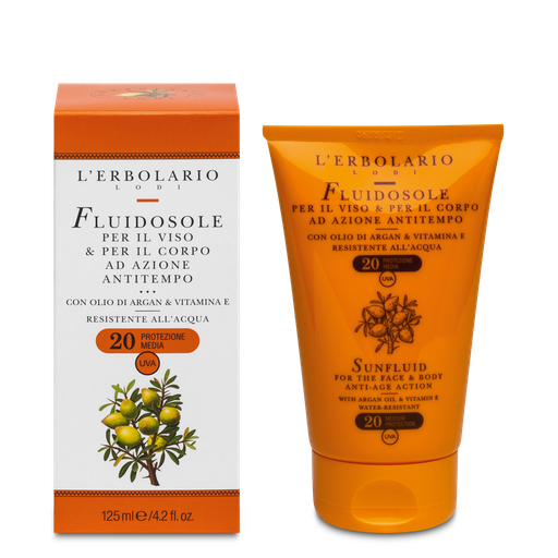 [086.230] FluidoSole Viso e Corpo Antiage SPF20 125ml