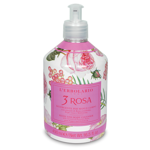 [026.059] 3 Rosa Detergente Mani & Corpo 490ml
